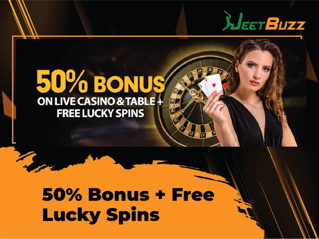 Lucky free spins and 50% welcome bonus at Jeetbuzz Bangla