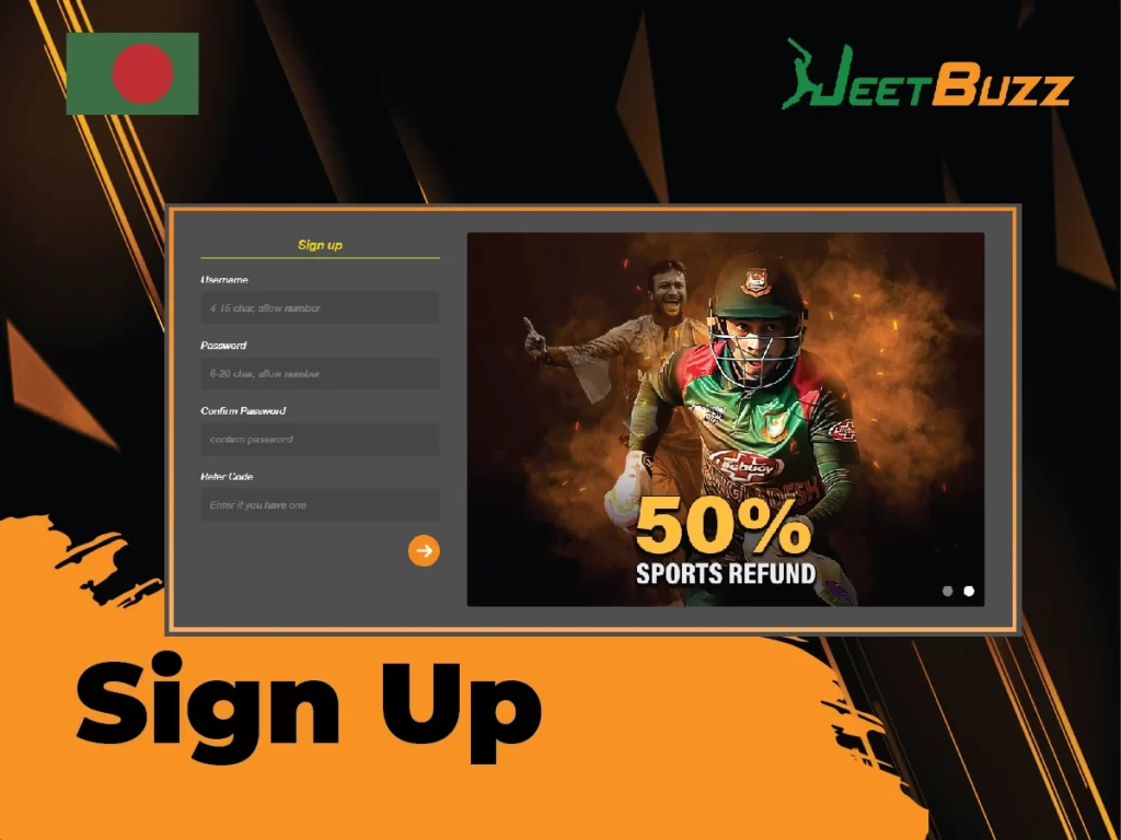 Sign up at Jeet buzz